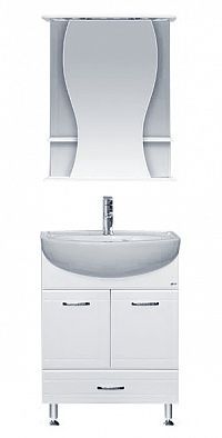 Зеркало-шкаф Misty Зеркала-шкафы Э-Крн02060-01СвП 60х70 подвесной цвет белый - фото 2