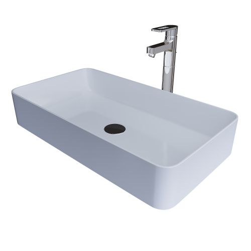 Раковина из сантехнического фаянса Grossman GR-3031 60х30 накладная цвет белый без отверстий под смеситель