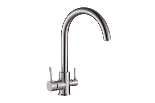 Смеситель для кухни Ulgran Classic U-020-304 на мойку нержавеющая сталь