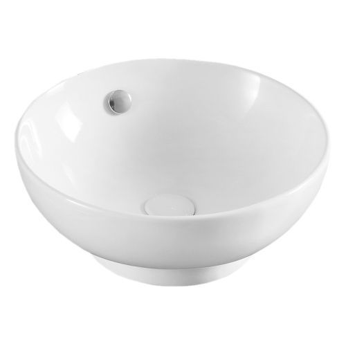 Раковина из сантехнического фаянса Azario AZ-4947 40х40 накладная цвет белый без отверстий под смеситель