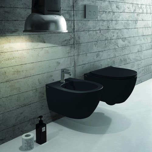 Биде подвесное Globo 4ALL MDS09.AR*1 цвет черный