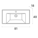 Тумба с раковиной La Fenice Cubo TWIN NFNC-01-CUB-C-80-2-3-80 80х50 подвесная цвет бежевый - фото 4