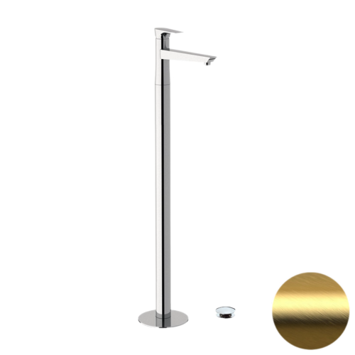 Смеситель для раковины Daniel Diva DV688DP напольный золото