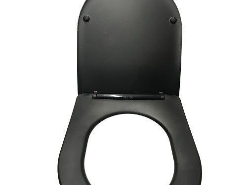 Унитаз подвесной CeramaLux B2330-1MB черный с сиденьем микролифт каскадный смыв - фото 4