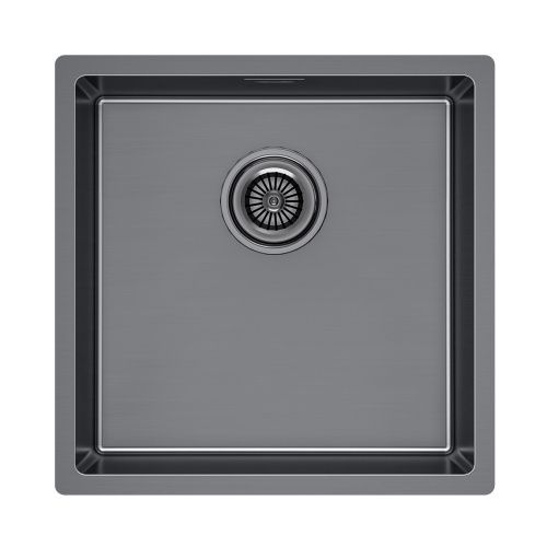 Кухонная мойка Paulmark LASSAN 44 UNI LA44-GM 40х40 цвет серый поверхность матовая