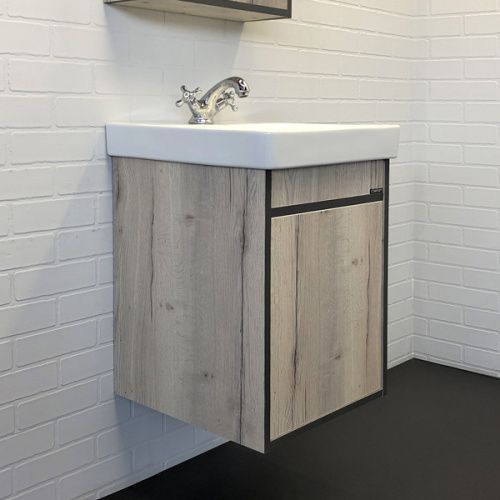 Тумба с раковиной Comforty Вена 00-00006653CF 50х50 подвесная цвет серый