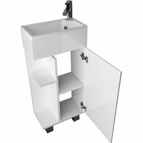 Тумба с раковиной 1MarKa Laura У85928 40х20 напольная цвет белый