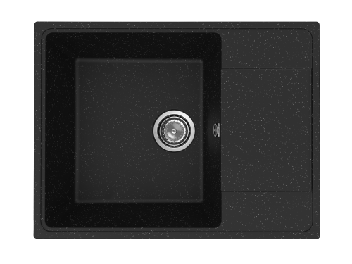 Кухонная мойка Uperwood ECON UPD-202 4010202107 65х50 цвет черный поверхность матовая
