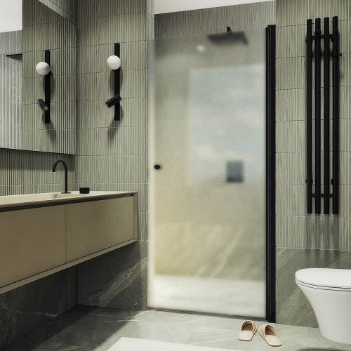 Душевая дверь Maybah Glass MGD-814-6 90х200 стекло тонированное профиль черный