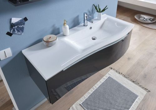 Раковина из искусственного камня Puris Purefaction WMC122LB1 120х50 накладная цвет белый 1 отверстие под смеситель