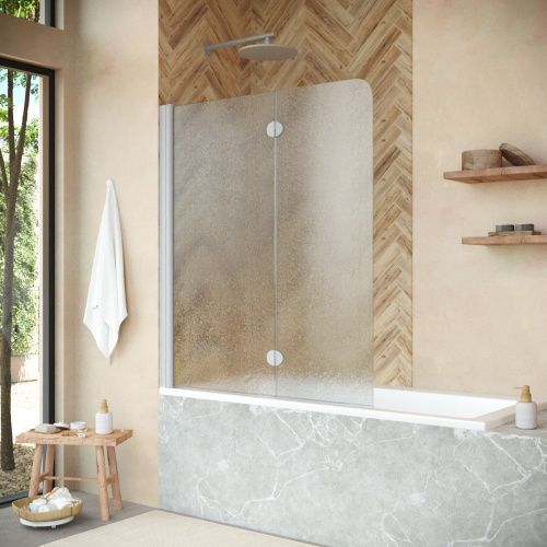 Душевая шторка на ванну Vegas-Glass E2V+E2V NOVO E2V NOVO 120 07 02 L 120х140 стекло рифленое профиль хром ориентация левая