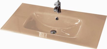 Раковина стеклянная Armadi Art NeoArt 852-110-CP 110х50 полувстраиваемая цвет коричневый 1 отверстие под смеситель