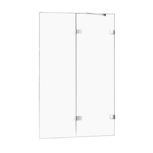 Душевая шторка на ванну New Trendy AVEXA EXK-1963 140х150 стекло прозрачное профиль хром ориентация правая