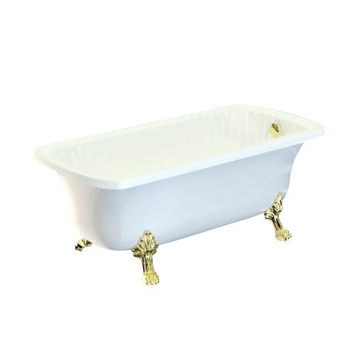 Ванна из искусственного камня Migliore OLIVIA 26924 175х80 пристенная прямоугольная с ножками