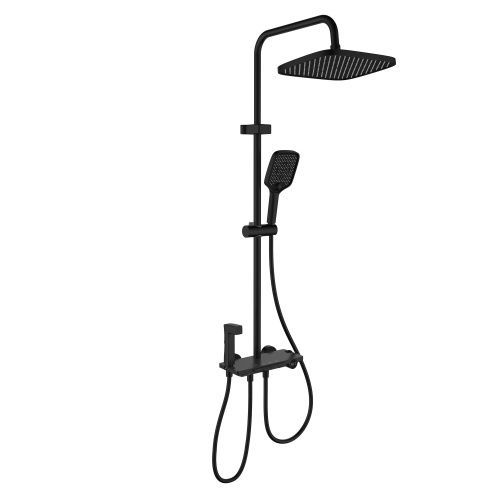 Душевая стойка Berges Pulsar 075012 настенная цвет черный