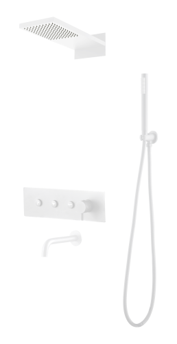 Душевая система Boheme Fusion 130-2-MW встраиваемая в стену цвет белый