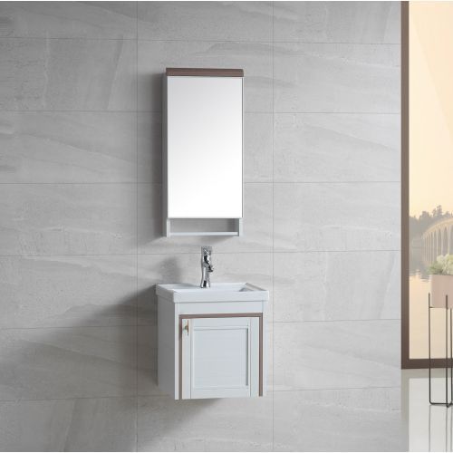 Комплект мебели: тумба с раковиной + зеркало River SOFIA 10000003955 40х40 подвесной цвет белый
