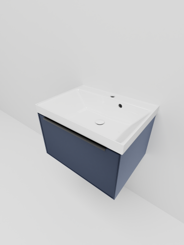Тумба с раковиной La Fenice SIMPLA NFNC-01-SIM-BG-60-3-60 60х50 подвесная цвет синий