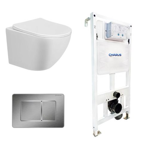 Сет унитаз + инсталляция + кнопка CC.300.80.01+FP.310.BSS.05+AM25010