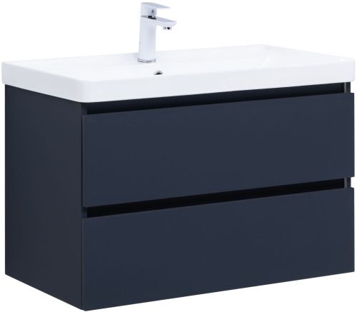 Тумба под раковину Aquanet Вега 2.0 00337949 80х50 подвесная цвет синий