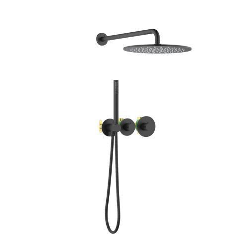 Душевая система Timo Saona SX-2359/03SM встраиваемая в стену цвет черный с термостатом