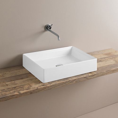 Раковина керамическая Artceram Scalino SCL002 05 00 40х40 накладная цвет белый без отверстий под смеситель