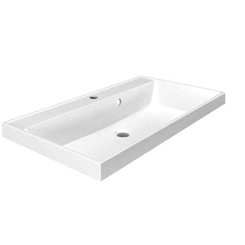 Раковина из искусственного камня Paola Paola Alba 800 80х50 полувстраиваемая цвет белый