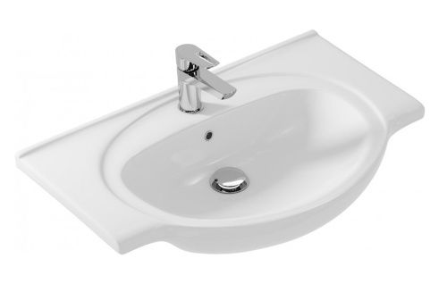 Раковина из сантехнического фаянса Azario TEO-70 70х50 подвесная цвет белый 1 отверстие под смеситель