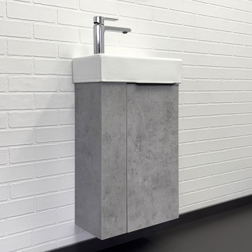 Тумба с раковиной Comforty Асти 00-00013669CF 40х20 подвесная цвет серый