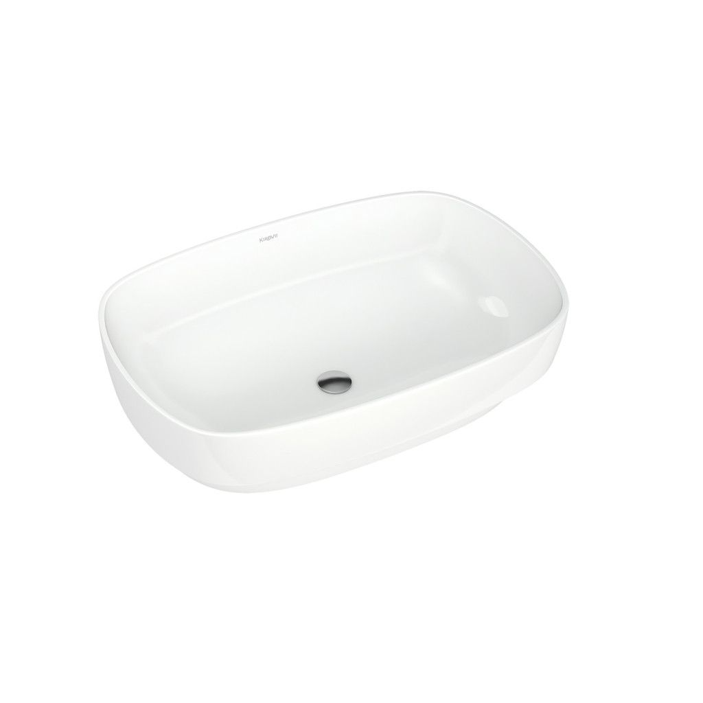 Раковина из сантехнического фаянса СанТа Купер56 60х40 накладная цвет белый