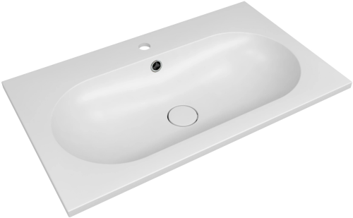 Раковина из искусственного камня Florentina Гавана 800 10.260.00800.001 80х50 накладная цвет белый 1 отверстие под смеситель