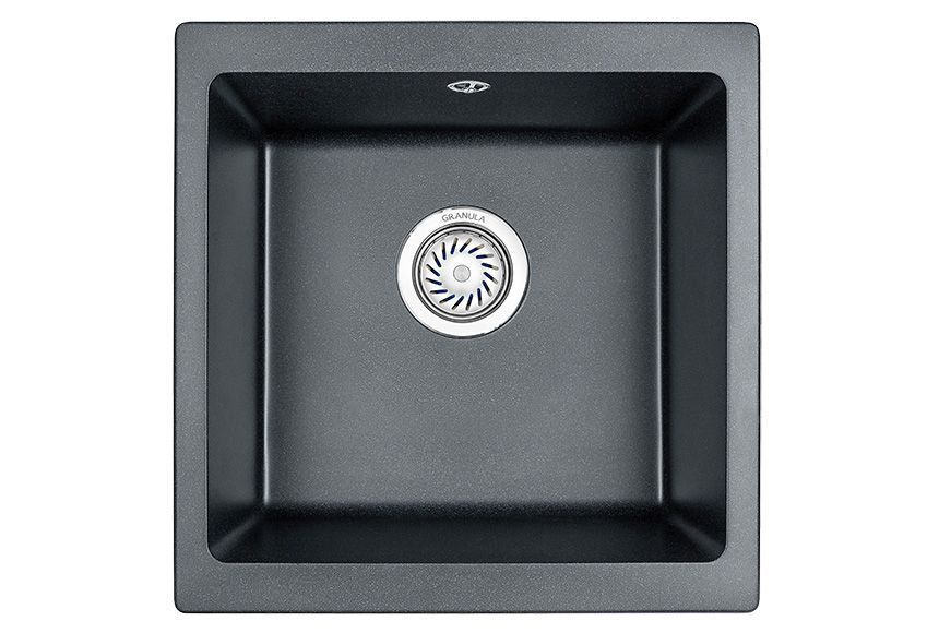 Кухонная мойка Granula 4451, ШВАРЦ 45х45 цвет черный поверхность матовая