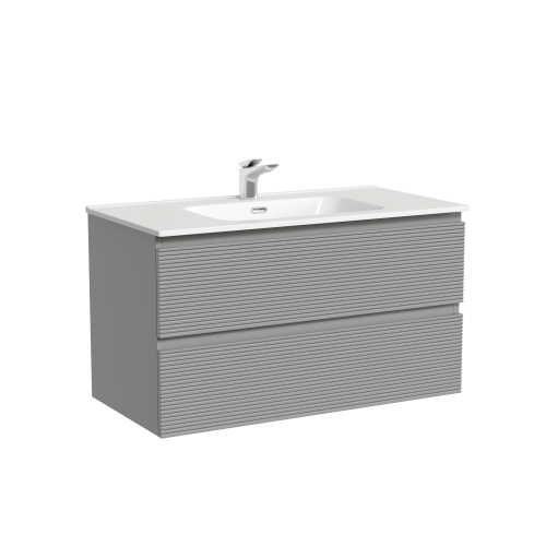 Тумба под раковину Sancos FOLK FL90ES 90х40 подвесная цвет серый