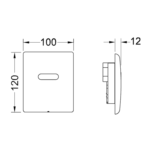 Клавиша смыва для писсуаров инфракрасная Tece TECEplanus 9242354 цвет белый - фото 2
