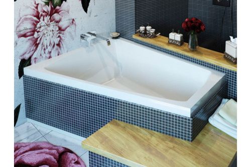 Ванна акриловая Vayer Tessa Гл000026809 160х100 пристенная асимметричная