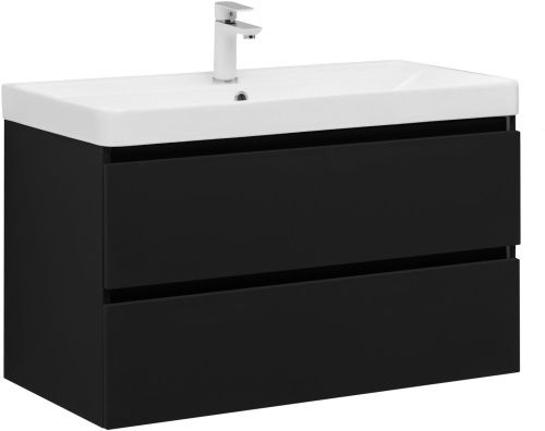 Тумба под раковину Aquanet Вега 2.0 00337956 90х50 подвесная цвет черный