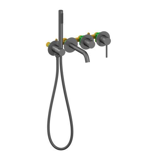 Смеситель для ванны и душа Timo Saona 2314/18YSM встраиваемый в стену черный