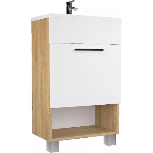 Тумба с раковиной 1MarKa July У85933 50х30 напольная цвет коричневый