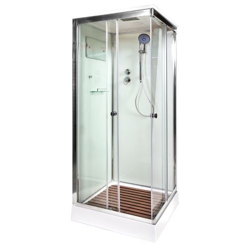 Душевая кабина AvaCan K401S 100х100 квадратная с крышей ориентация универсальная