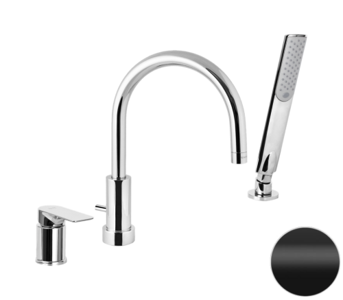 Смеситель Remer Infinity I07NO на борт ванны черный