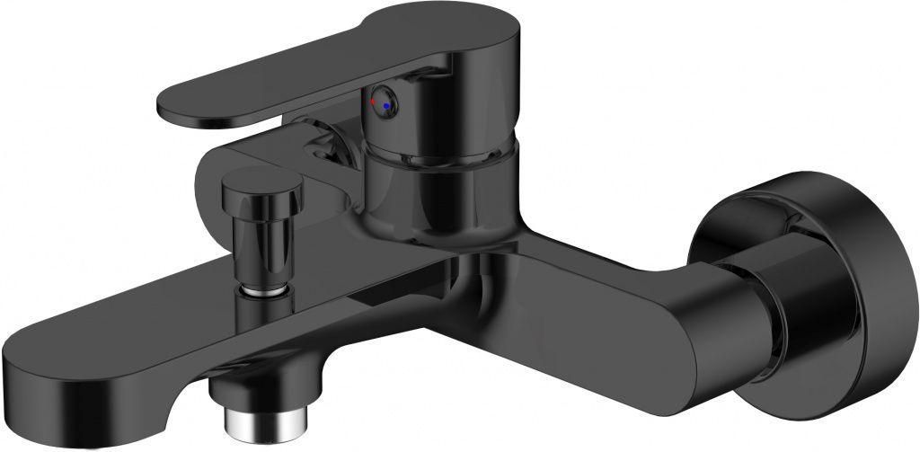 Смеситель для ванны с душем Aquanet Passion AF300-20B настенный черный