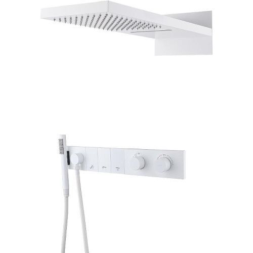 Душевая система Boheme Zodiac 133-MW встраиваемая в стену цвет белый с термостатом