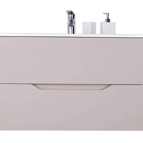 Тумба с раковиной Orange Line Li-80TuL+Ra 80х50 подвесная цвет коричневый