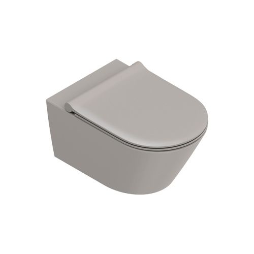 Чаша унитаза подвесная Catalano Zero 111550032 цвет светло-серый без сиденья безободковая смыв торнадо