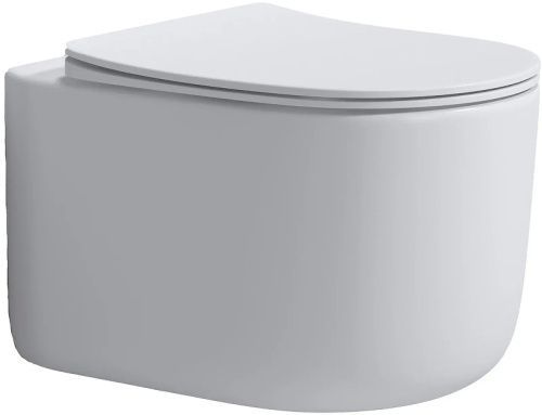Унитаз подвесной Boheme Flow 969-SET-MW цвет белый с сиденьем микролифт безободковый смыв торнадо