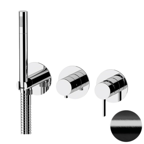 Смеситель для душа Remer Metrica MC97D3PCFP встраиваемый в стену черный