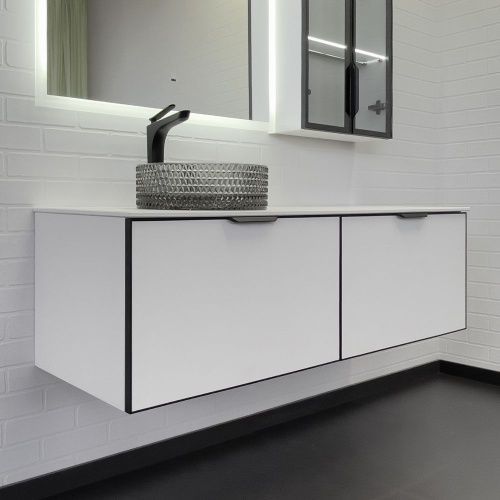 Тумба с раковиной Comforty Онега 00-00017886CF 140х50 подвесная цвет белый