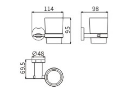 Стакан CeramaLux Loft 53902 - фото 2