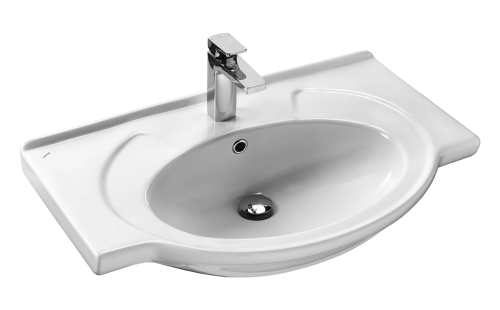 Раковина мебельная керамическая Santek Байкал 75 1.WH11.0.259 80х50 накладная цвет белый