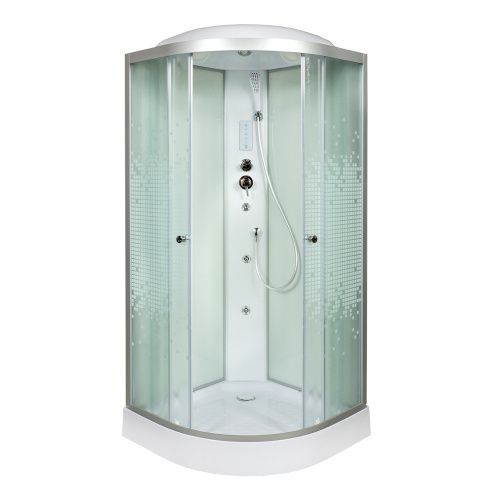 Душевая кабина AvaCan L909GM+EL 90х90 четверть круга с крышей ориентация универсальная